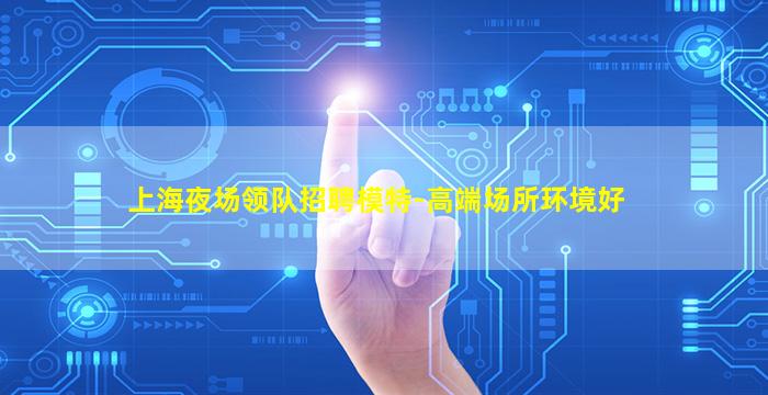 上海夜场领队招聘模特-高端场所环境好